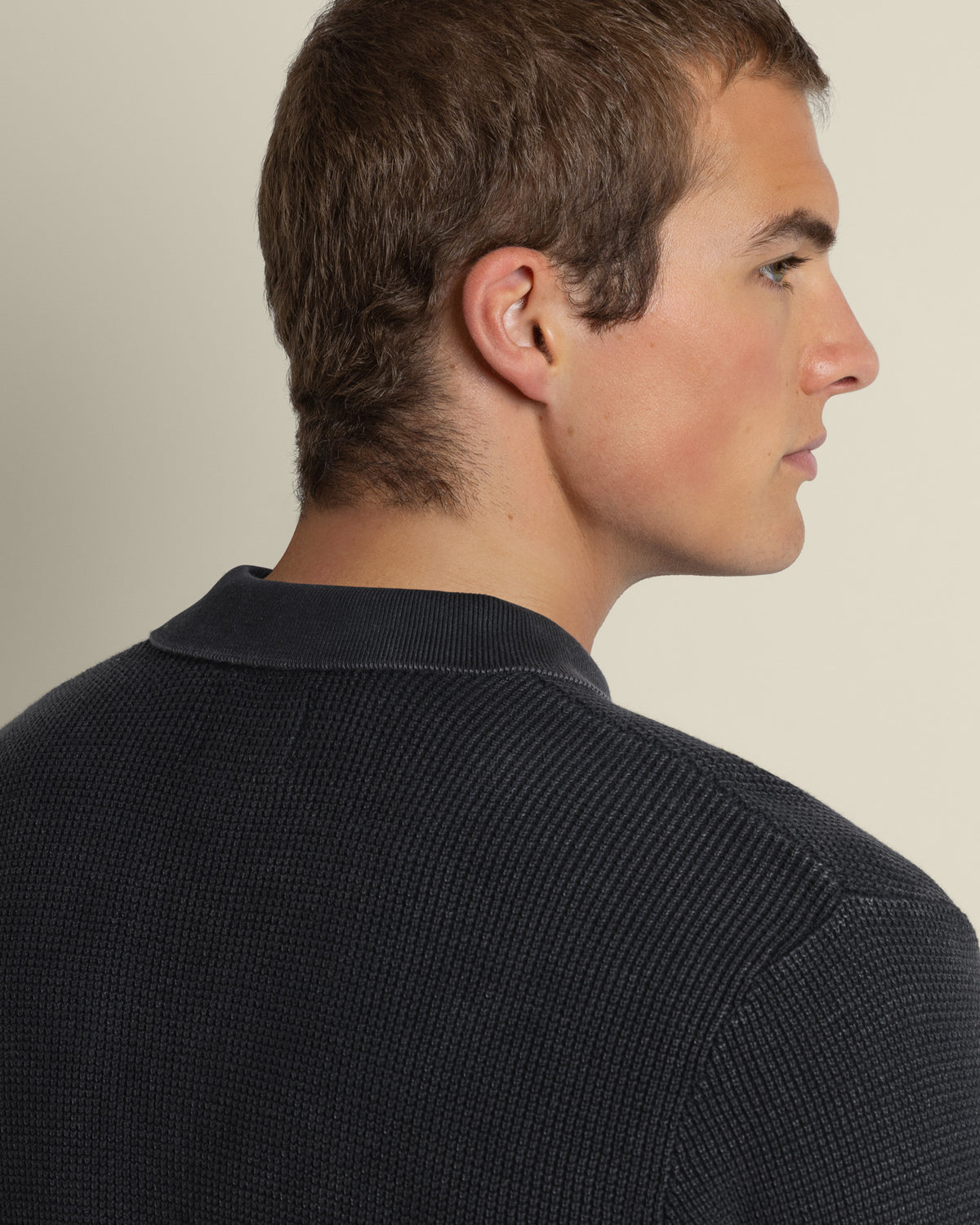 Gaerum - Vintage Wash Long Sleeve Polo Shirt