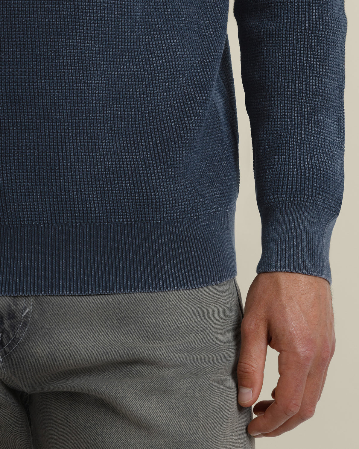 Gaerum - Vintage Wash Long Sleeve Polo Shirt