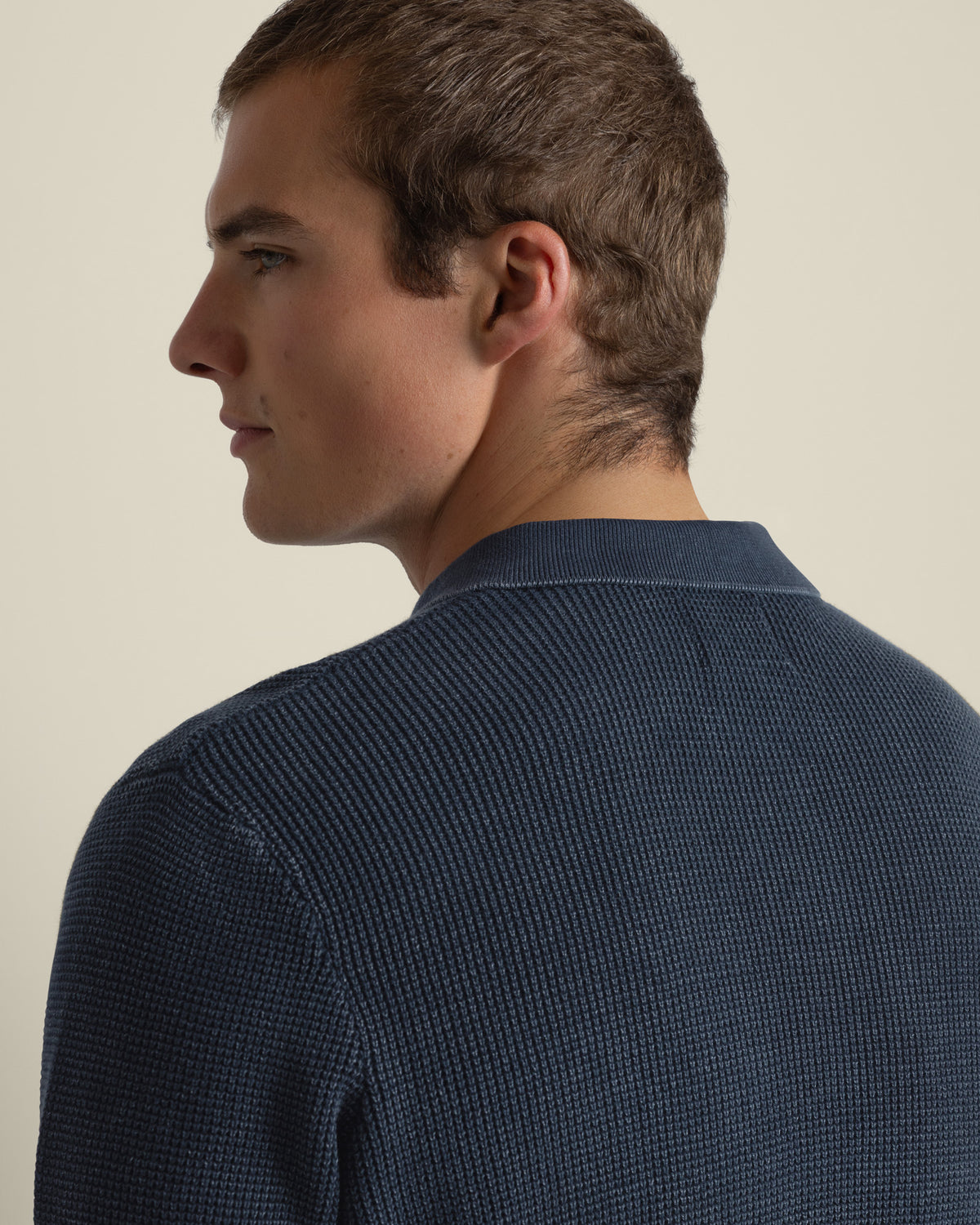 Gaerum - Vintage Wash Long Sleeve Polo Shirt