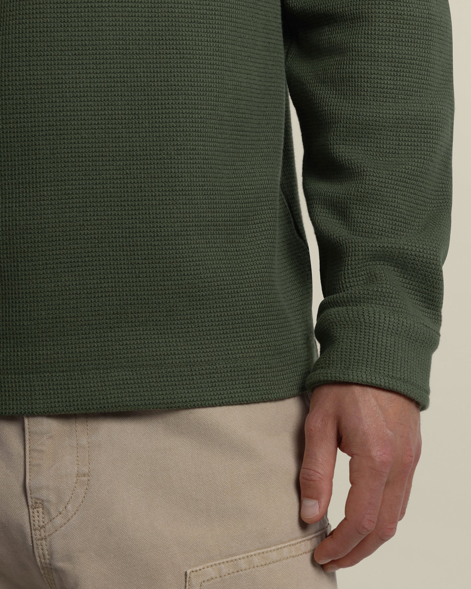 Aarhus - Textured Long Sleeve Polo Shirt