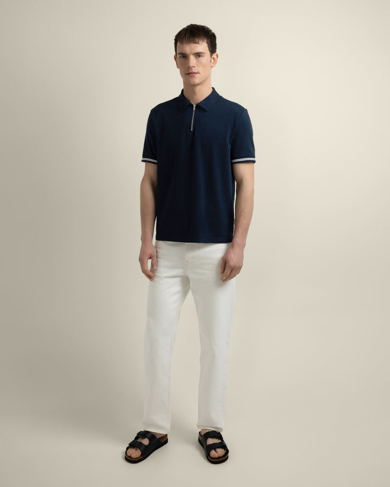 Helsing - Grid Jacquard Polo Shirt