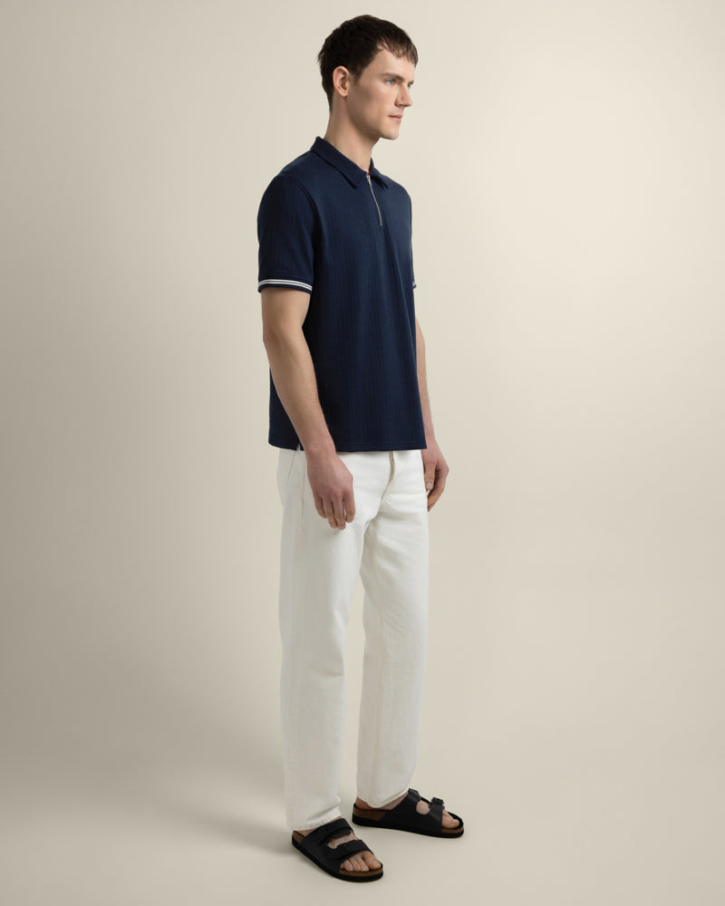 Helsing - Grid Jacquard Polo Shirt
