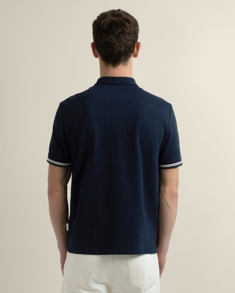 Helsing - Grid Jacquard Polo Shirt