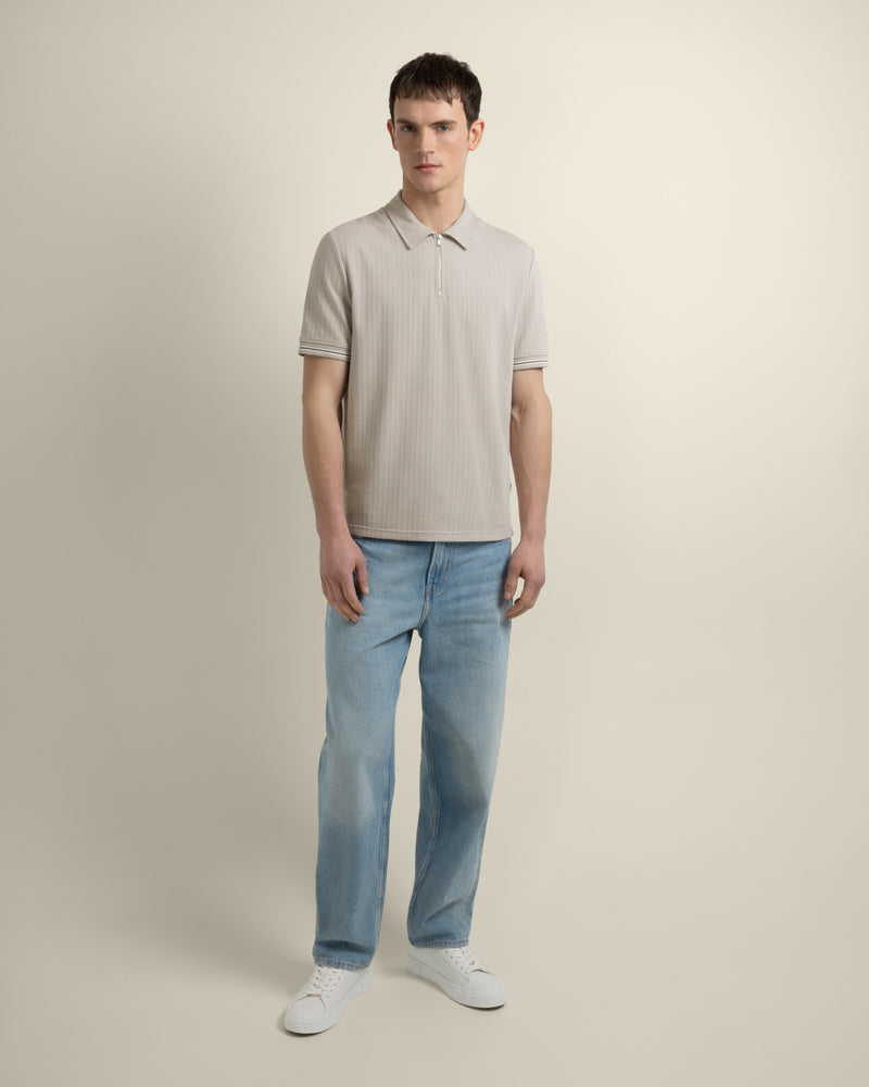 Helsing - Grid Jacquard Polo Shirt