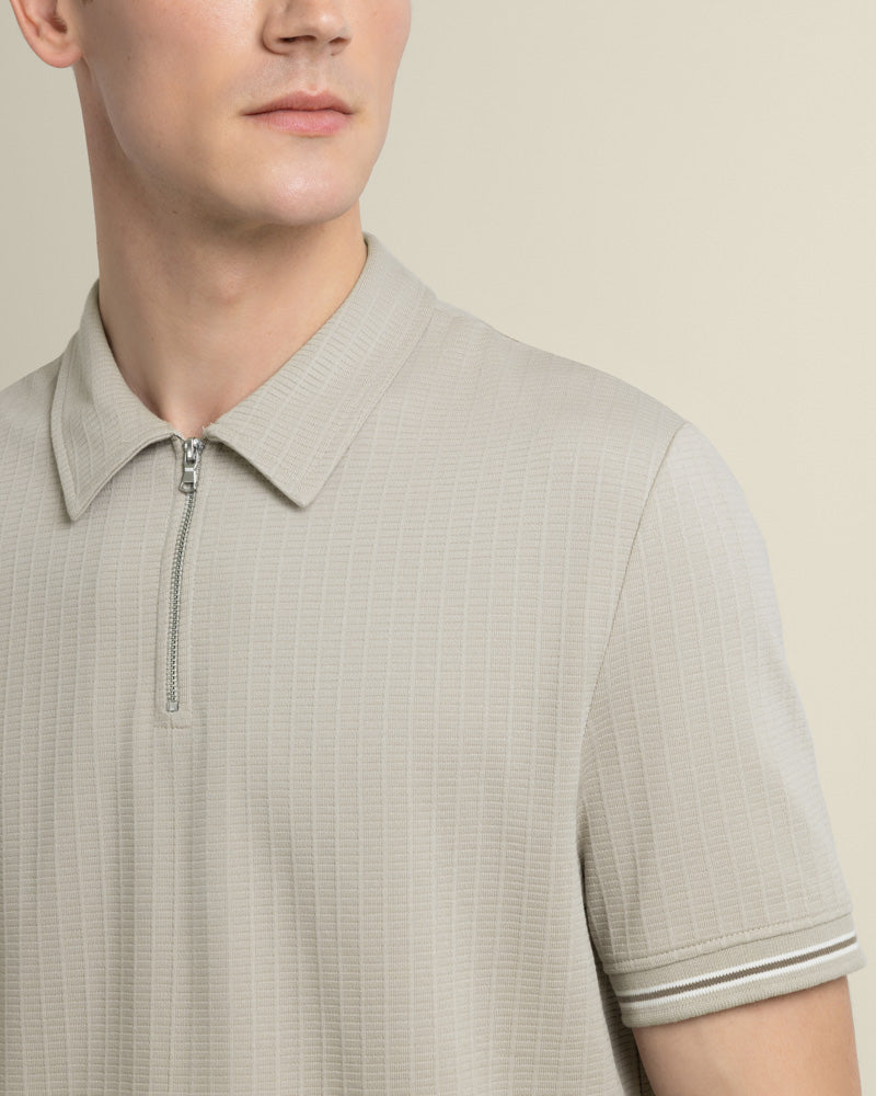 Helsing - Grid Jacquard Polo Shirt