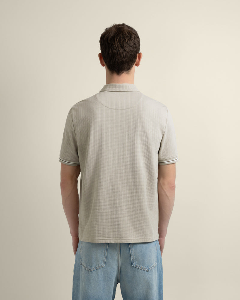 Helsing - Grid Jacquard Polo Shirt