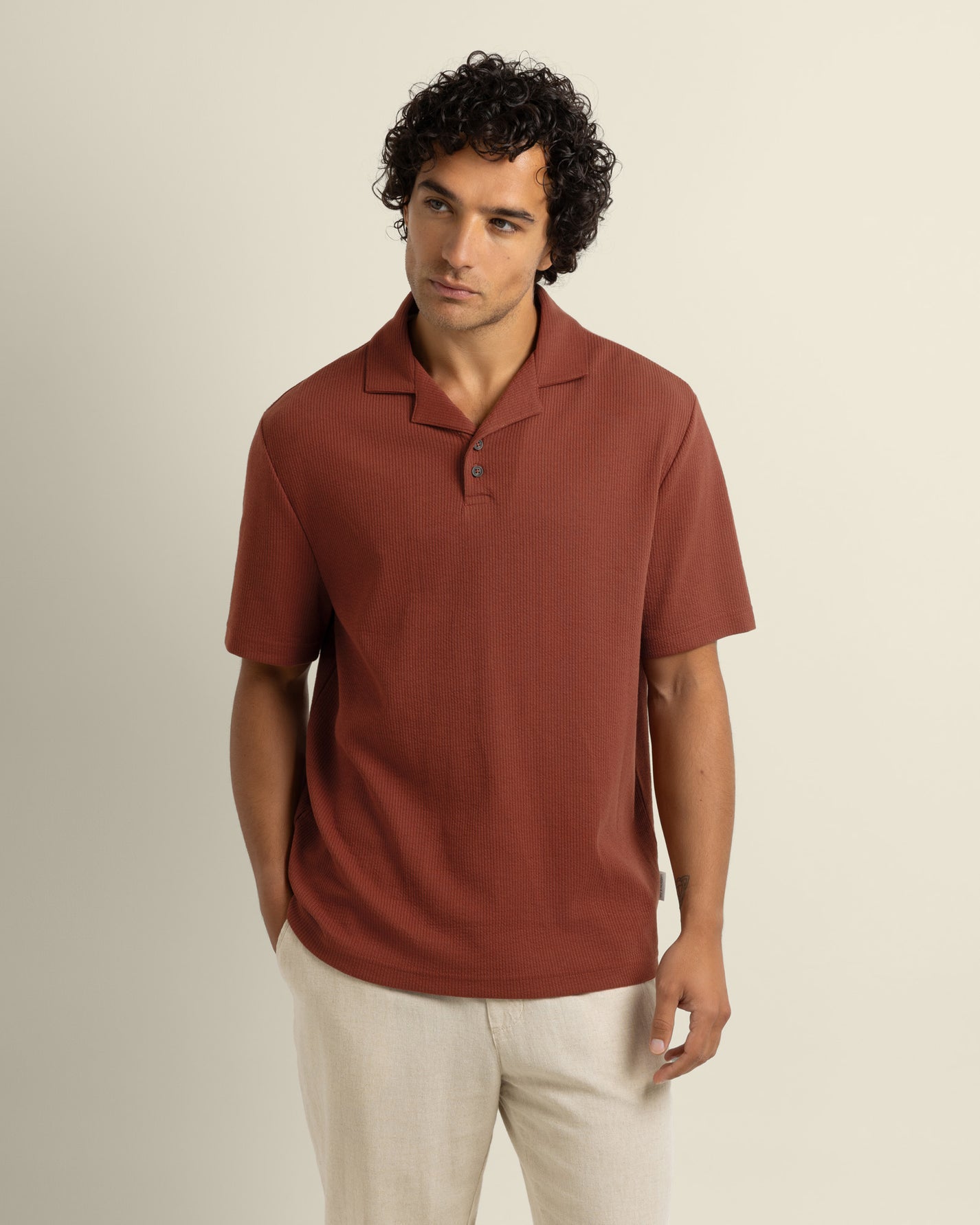 Sommer - Wavy Rib Polo Shirt