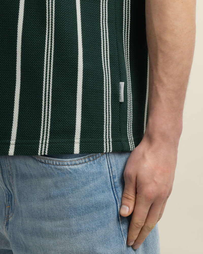 Bakken - Green Striped Polo Shirt