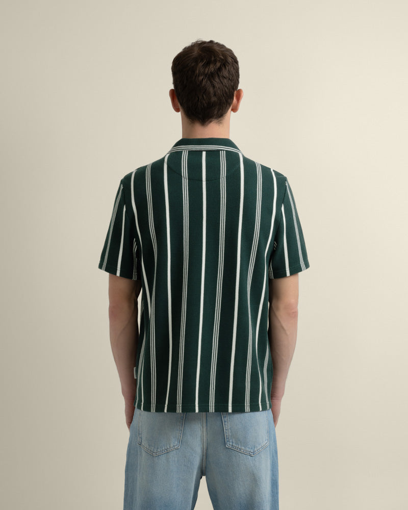 Bakken - Green Striped Polo Shirt