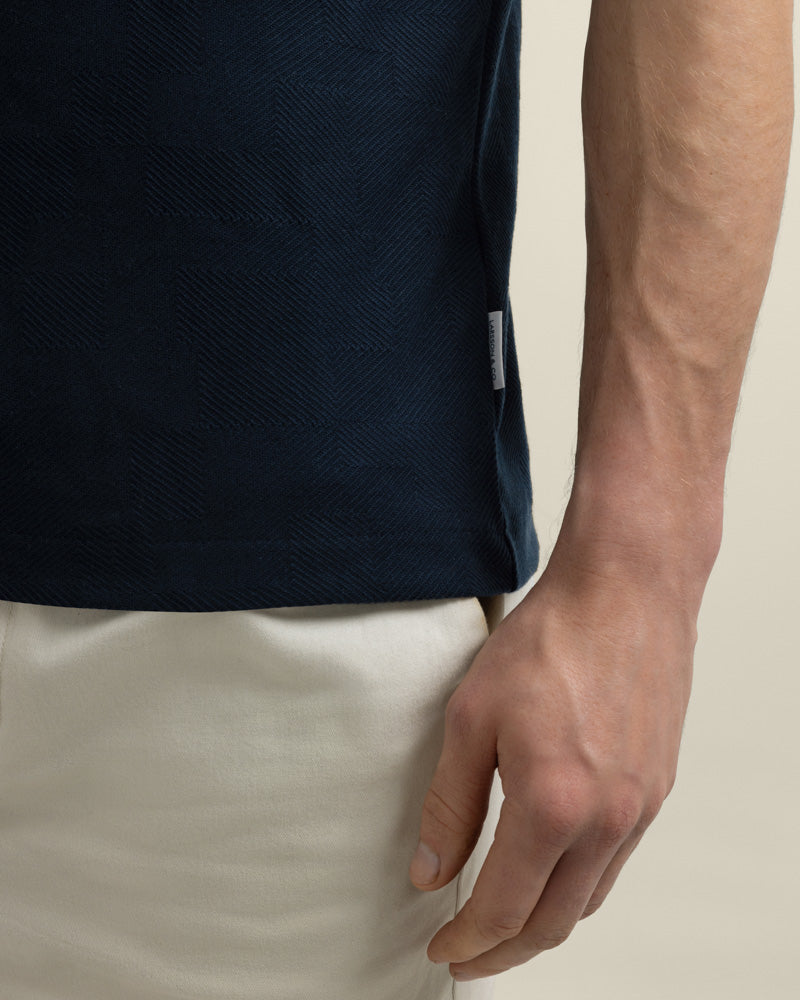 Anders - Geometric Jacquard Polo Shirt