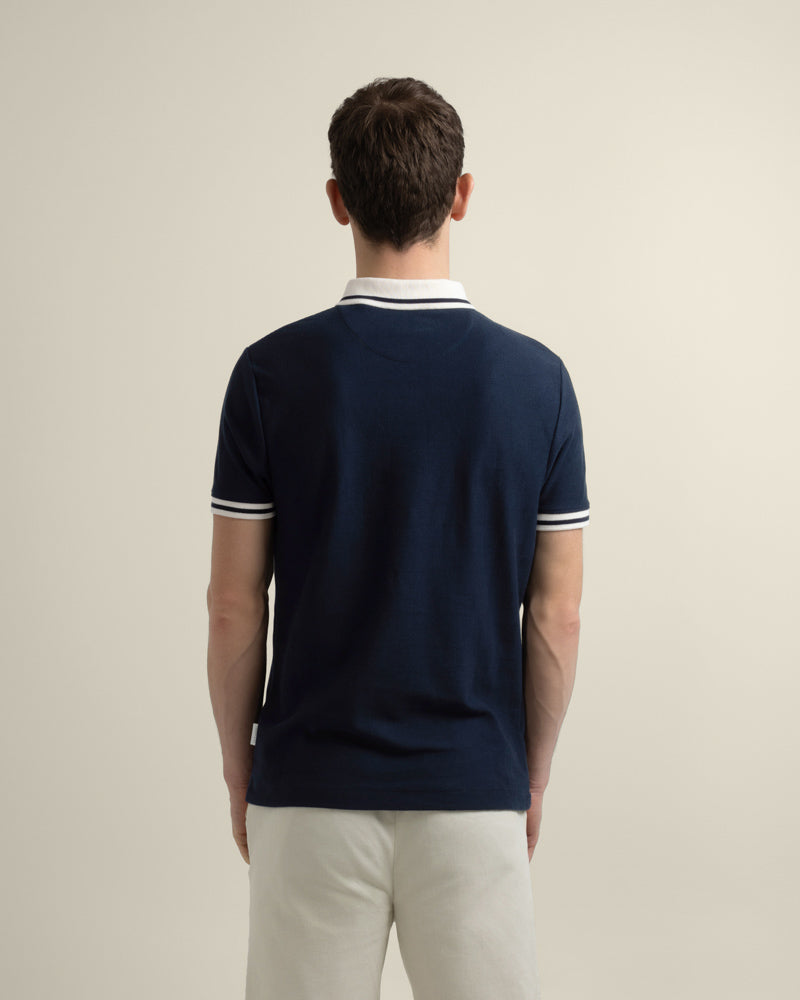 Anders - Geometric Jacquard Polo Shirt