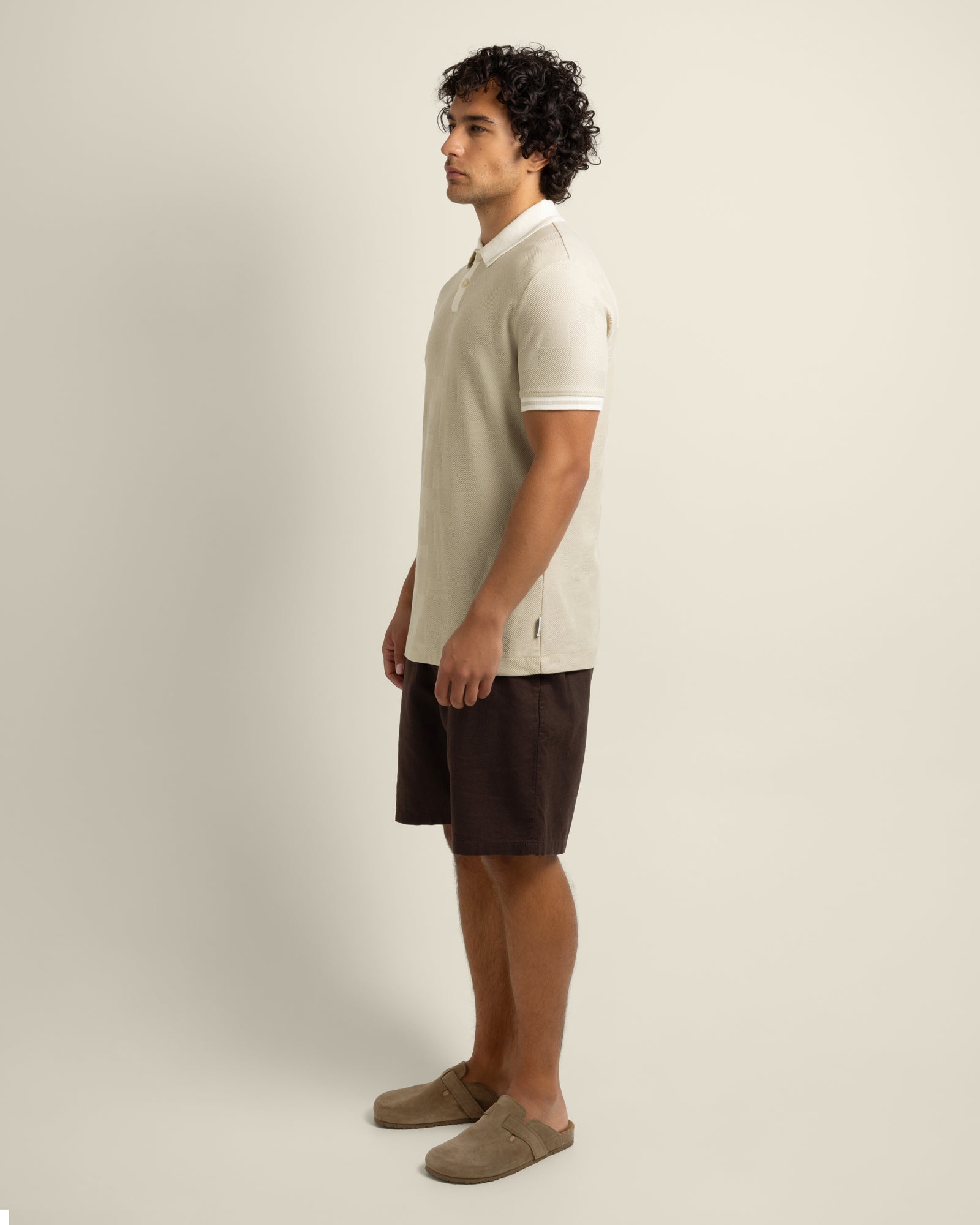 Anders - Geometric Jacquard Polo Shirt