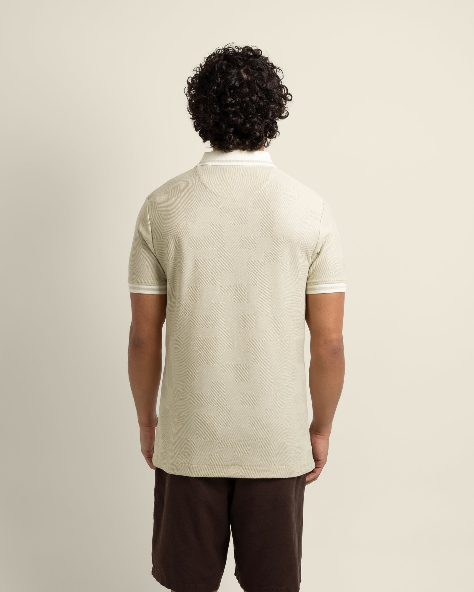Anders - Geometric Jacquard Polo Shirt