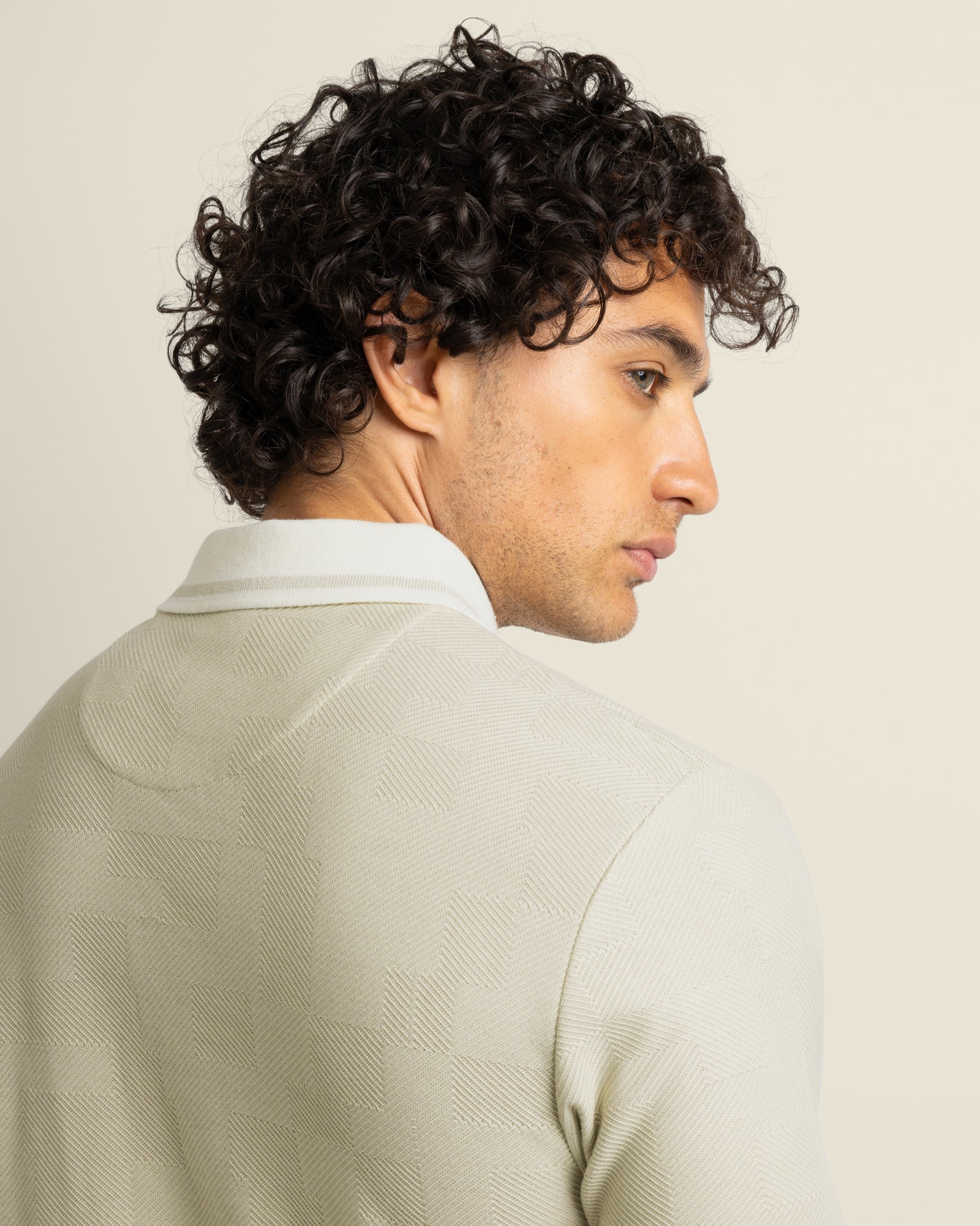 Anders - Geometric Jacquard Polo Shirt