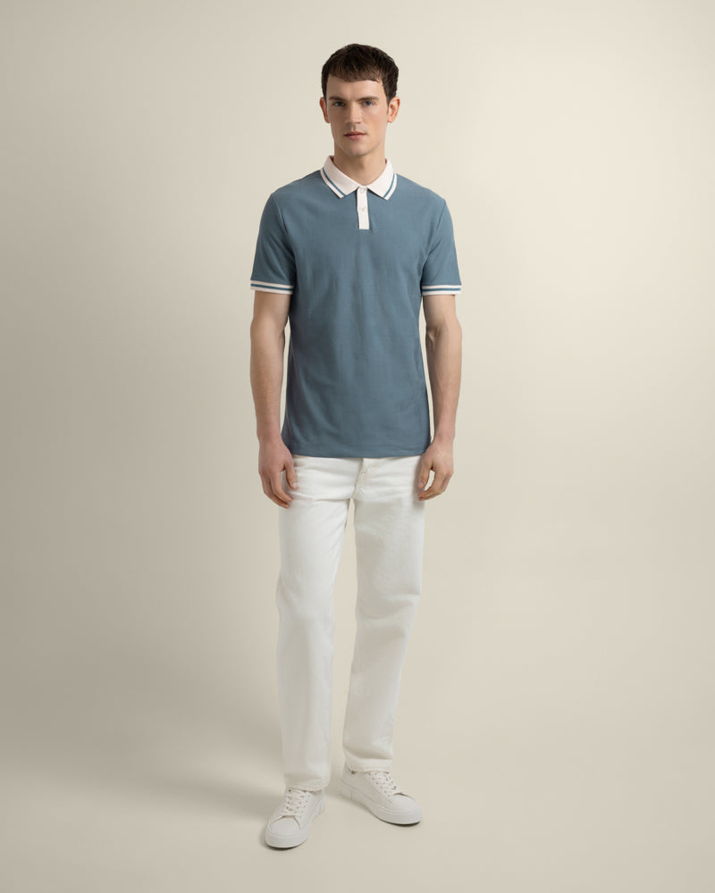 Anders - Geometric Jacquard Polo Shirt