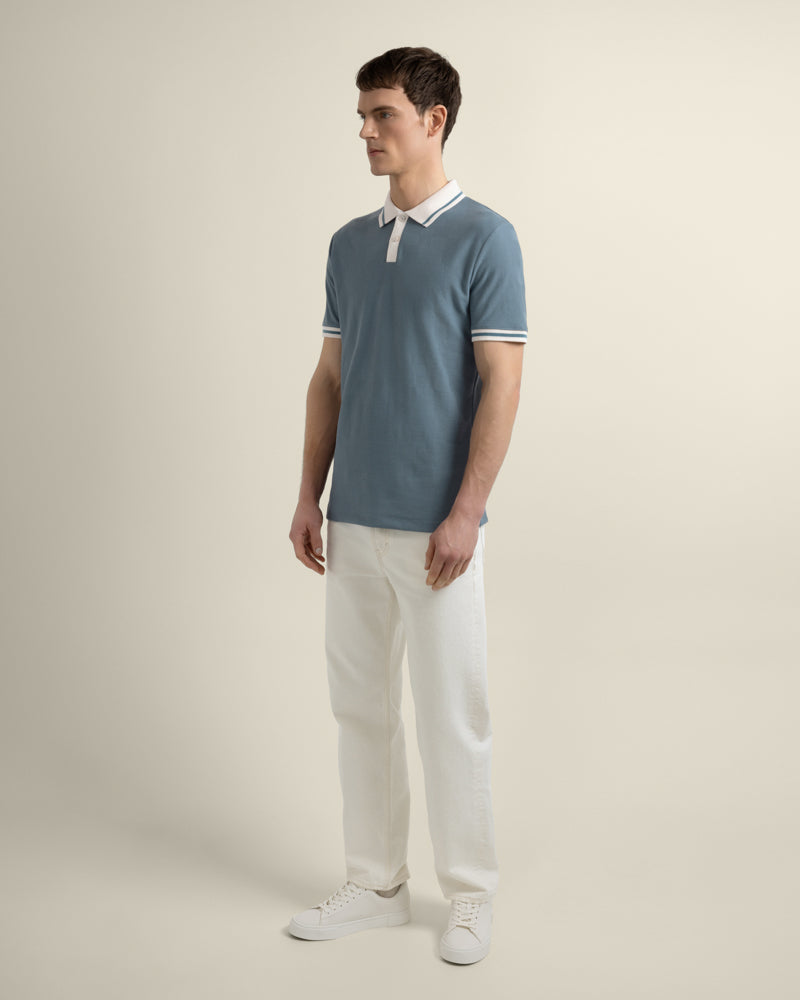 Anders - Geometric Jacquard Polo Shirt