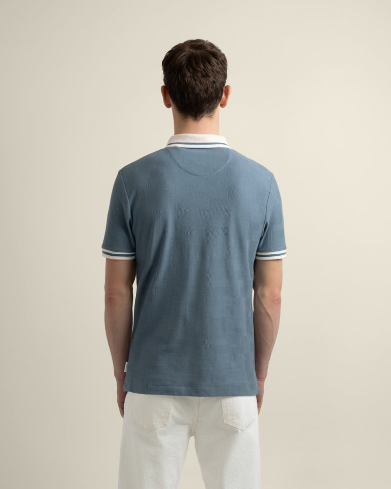 Anders - Geometric Jacquard Polo Shirt