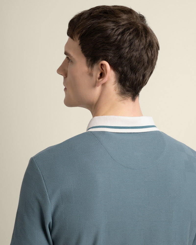 Anders - Geometric Jacquard Polo Shirt