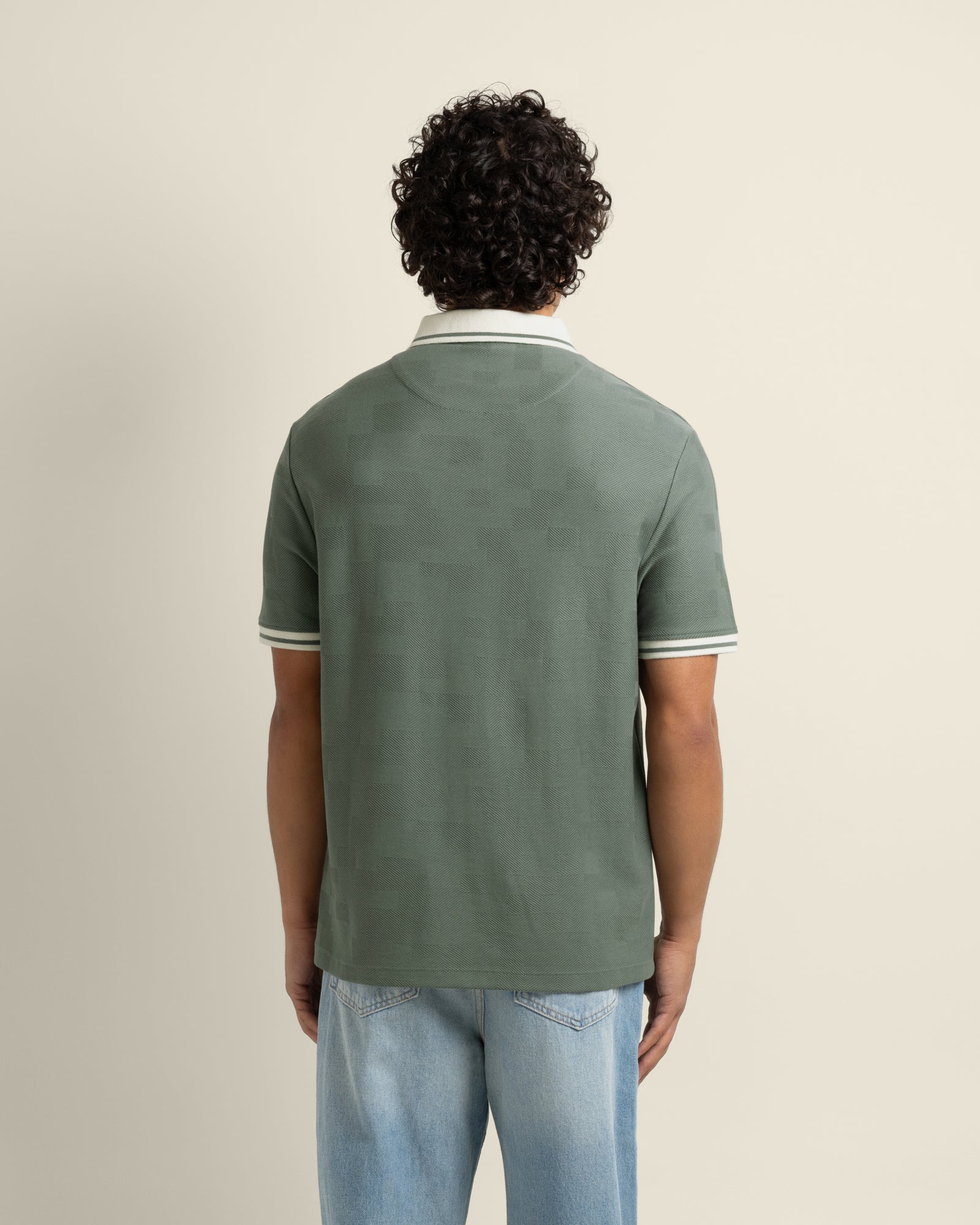 Anders - Geometric Jacquard Polo Shirt
