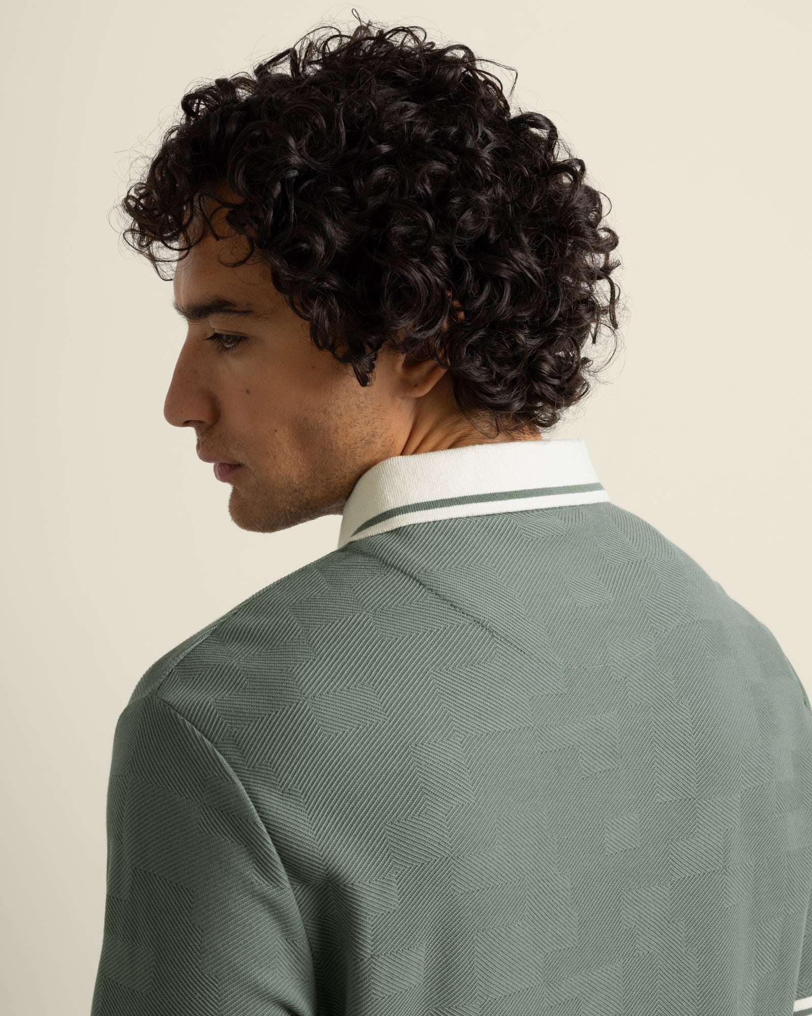 Anders - Geometric Jacquard Polo Shirt