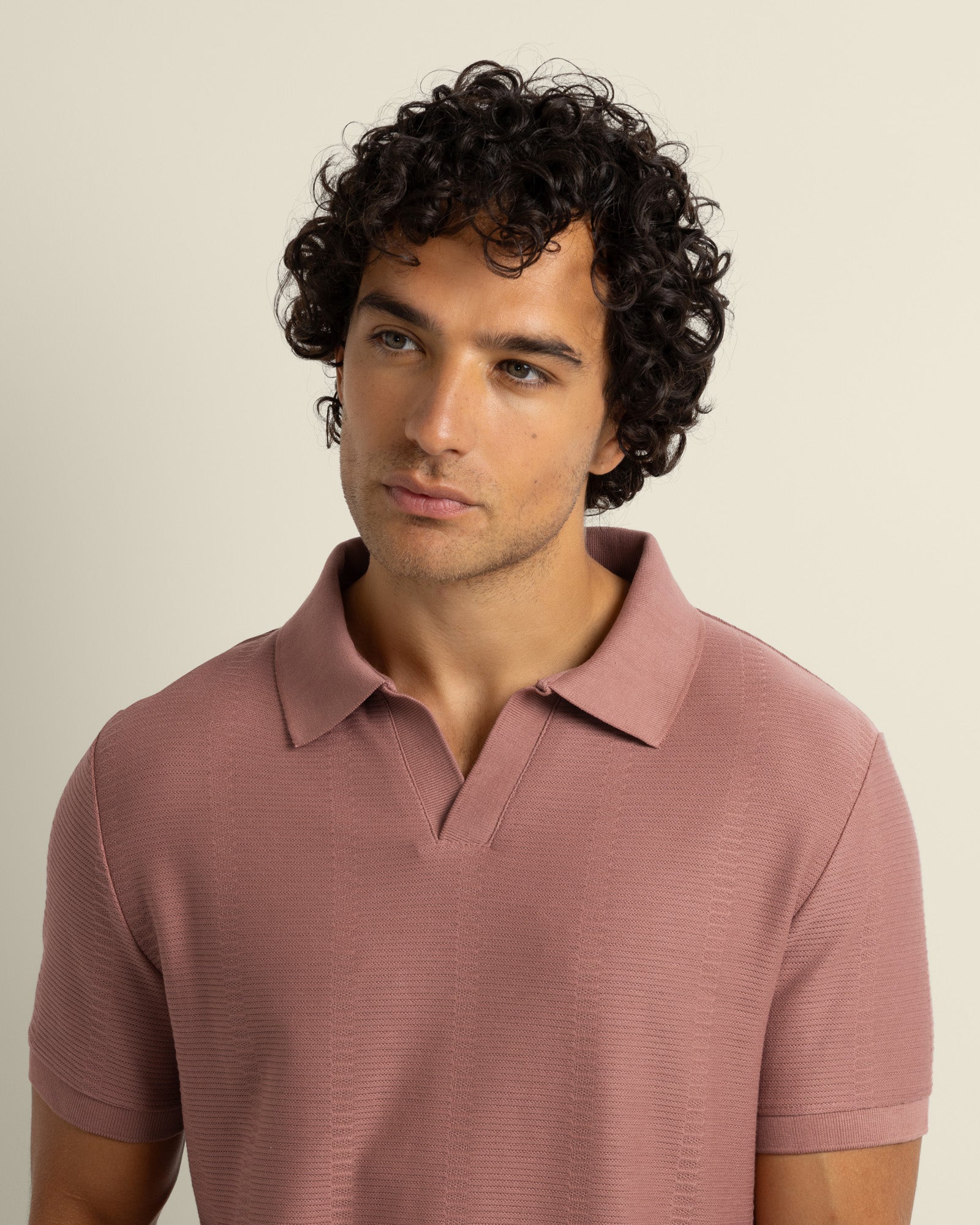 Arne - Stripe Textured Polo Shirt