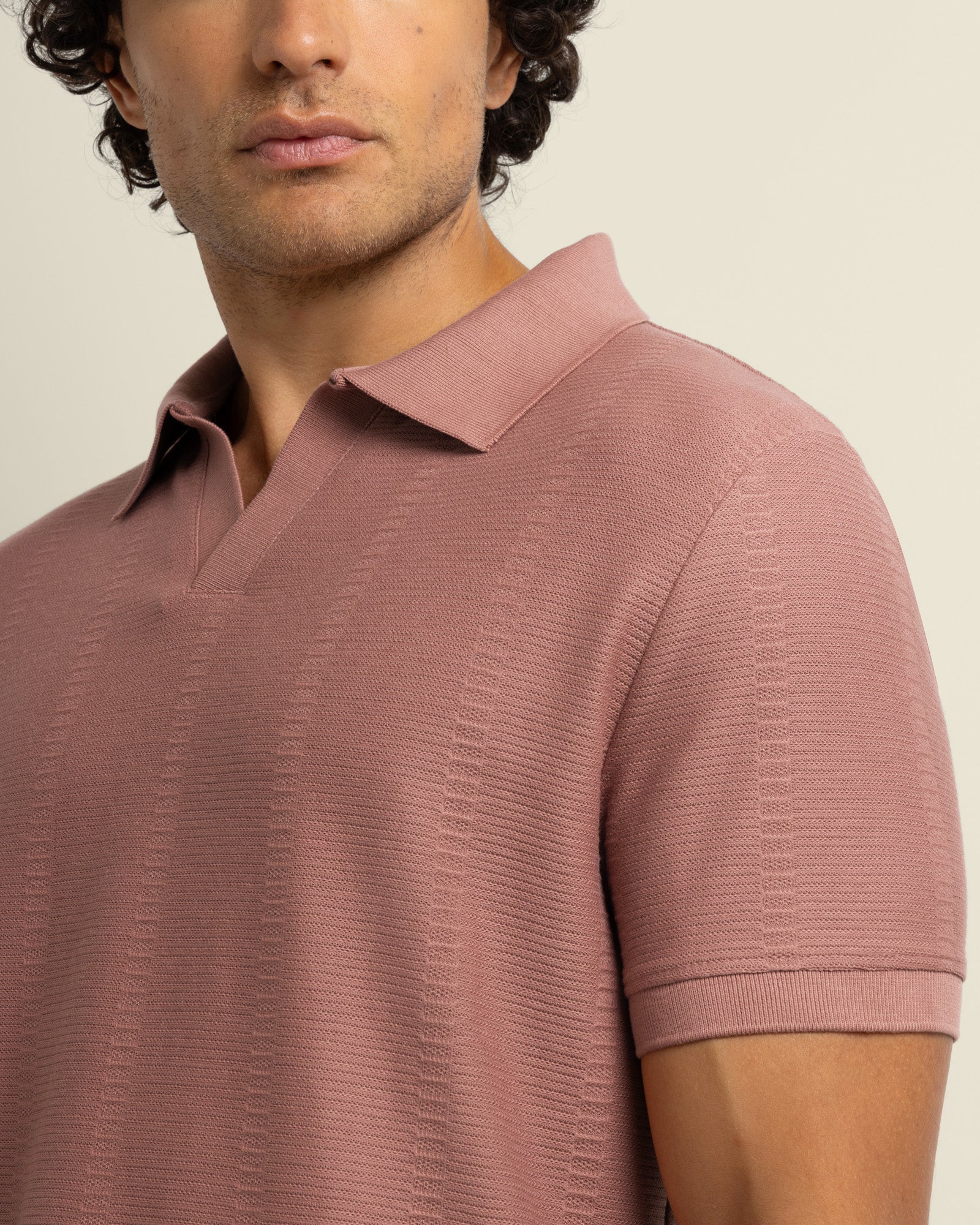 Arne - Stripe Textured Polo Shirt