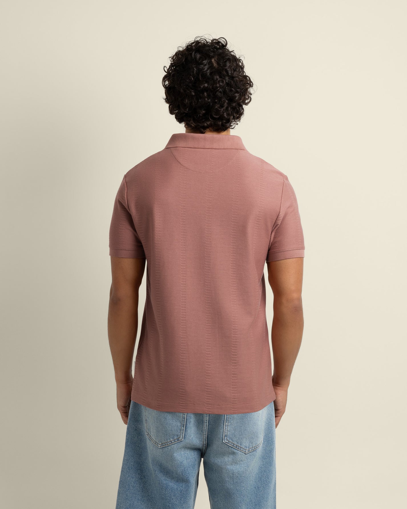 Arne - Stripe Textured Polo Shirt