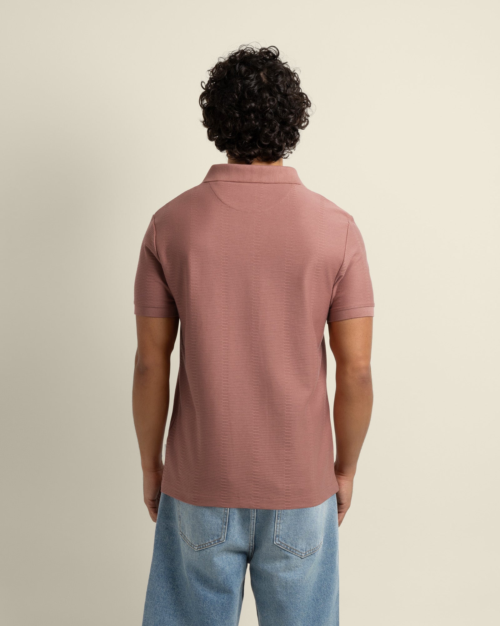 Arne - Stripe Textured Polo Shirt