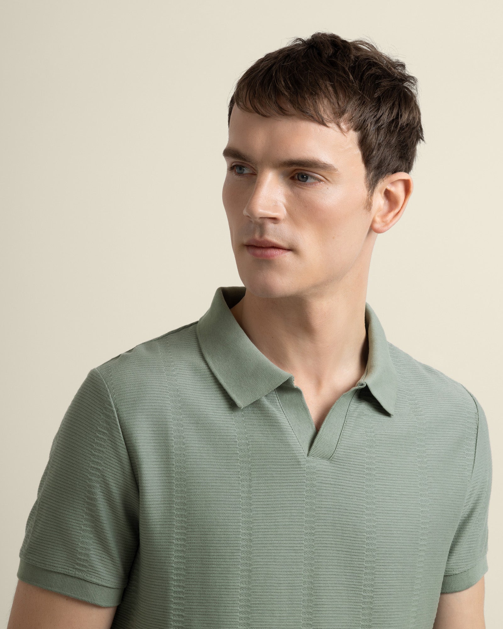 Arne - Stripe Textured Polo Shirt