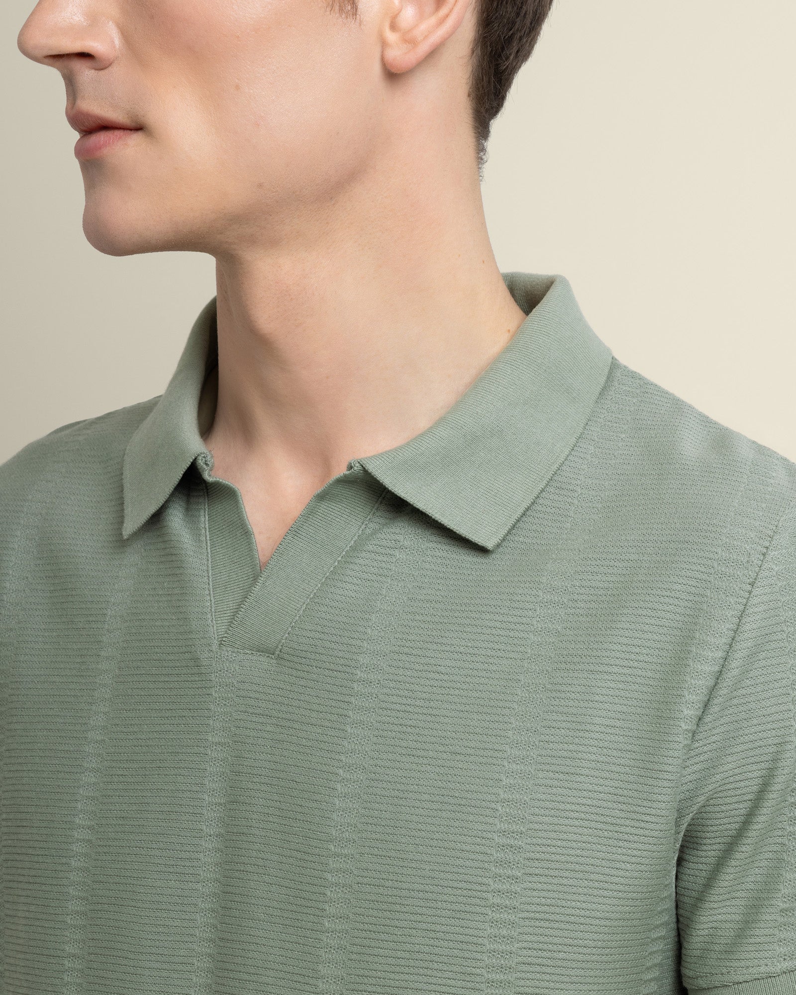 Arne - Stripe Textured Polo Shirt