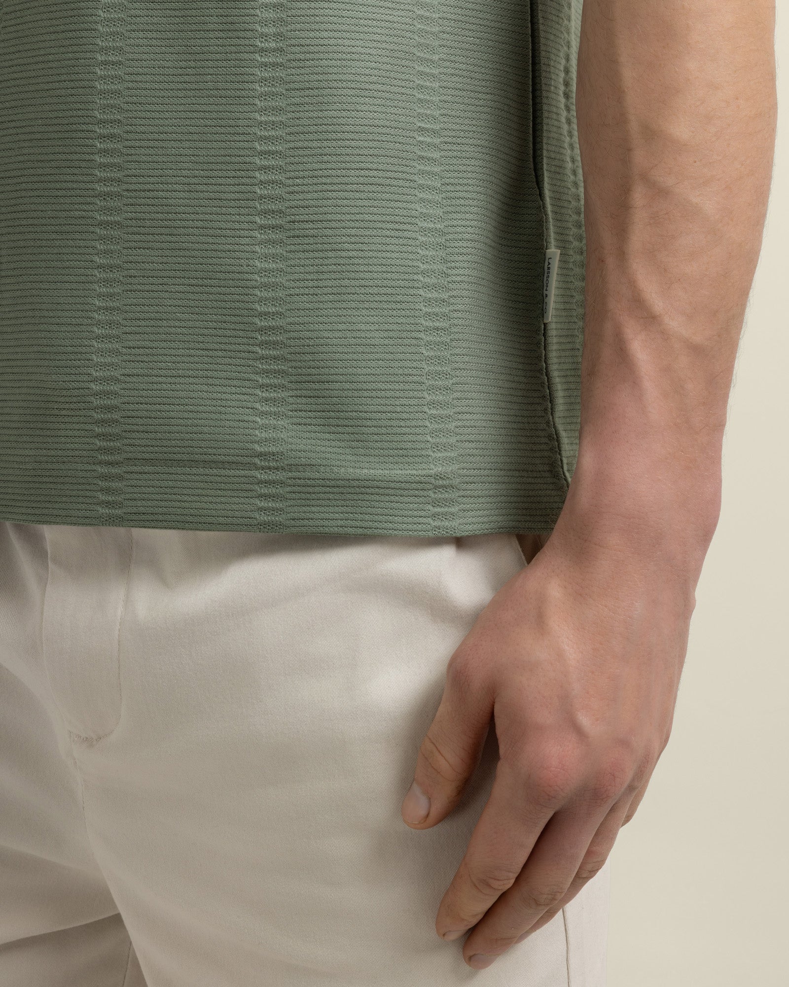 Arne - Stripe Textured Polo Shirt