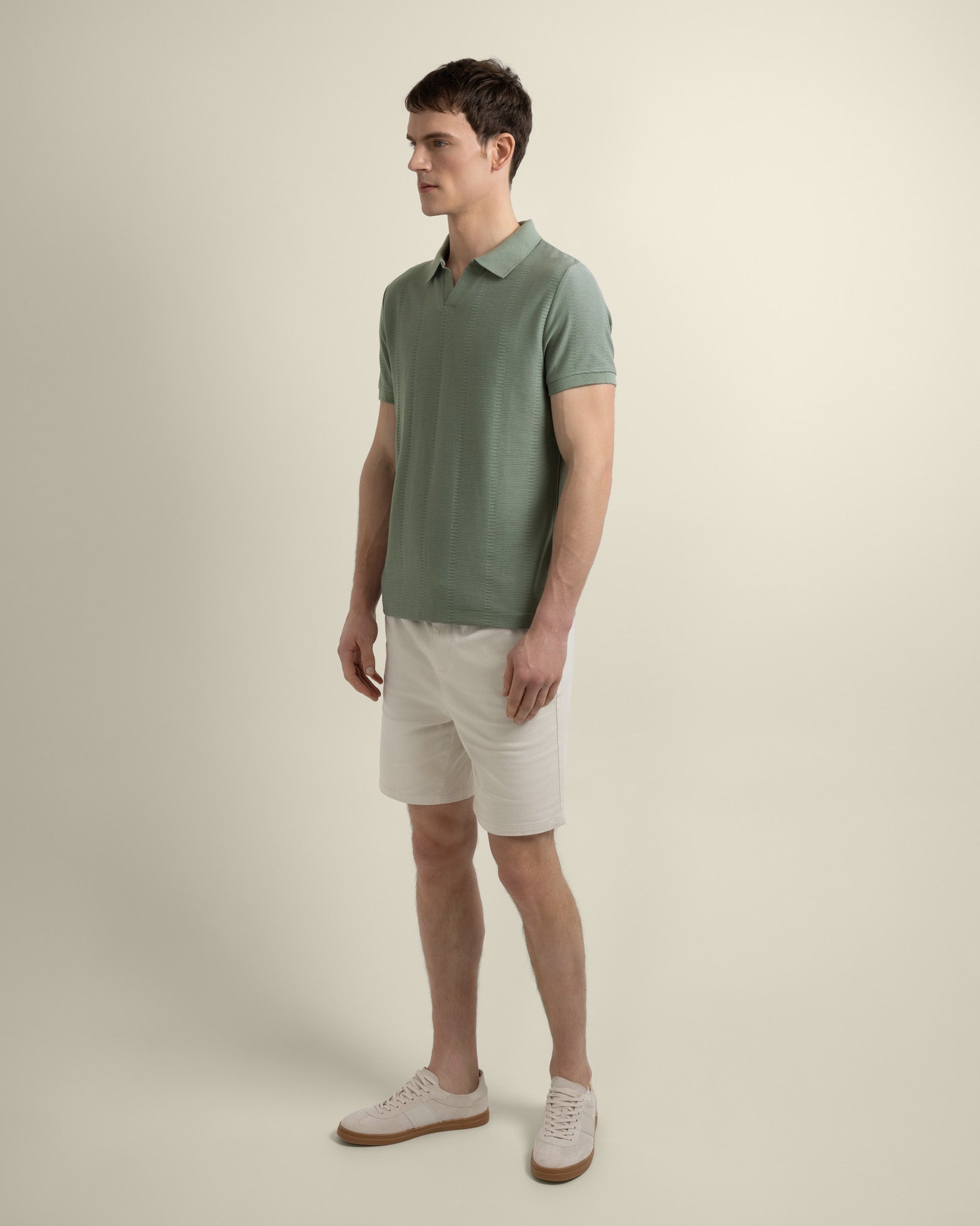 Arne - Stripe Textured Polo Shirt