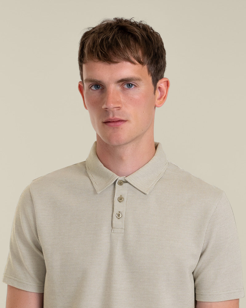 Per - Jacquard Textured Polo Shirt