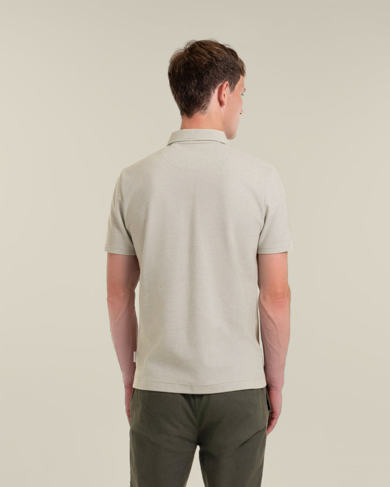 Per - Jacquard Textured Polo Shirt