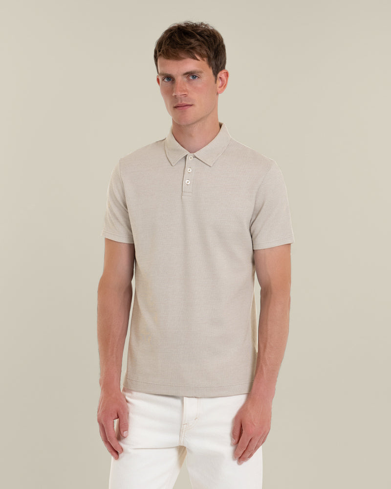 Per - Jacquard Textured Polo Shirt