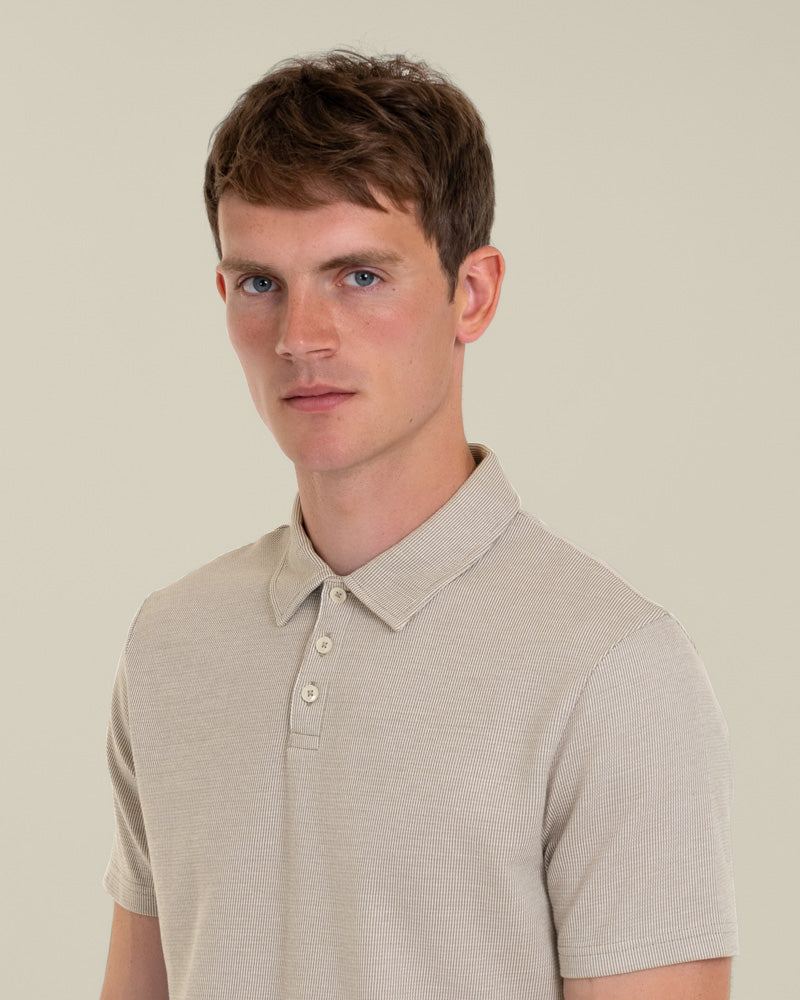 Per - Jacquard Textured Polo Shirt
