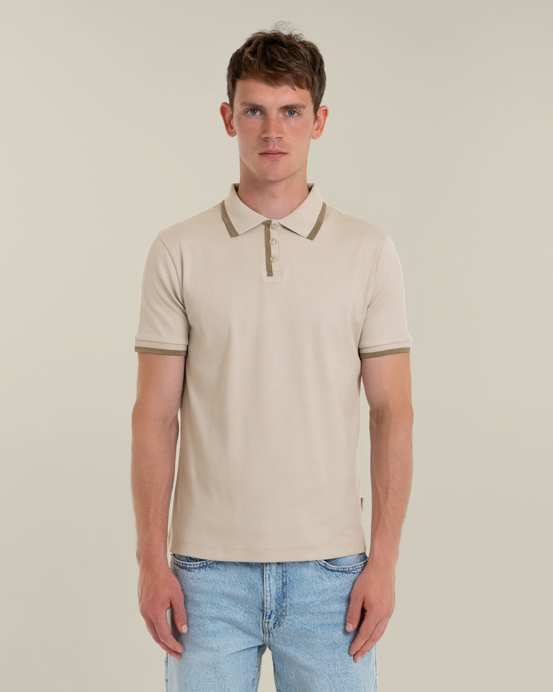 Broder - Rib Polo Shirt With Tonal Tipping