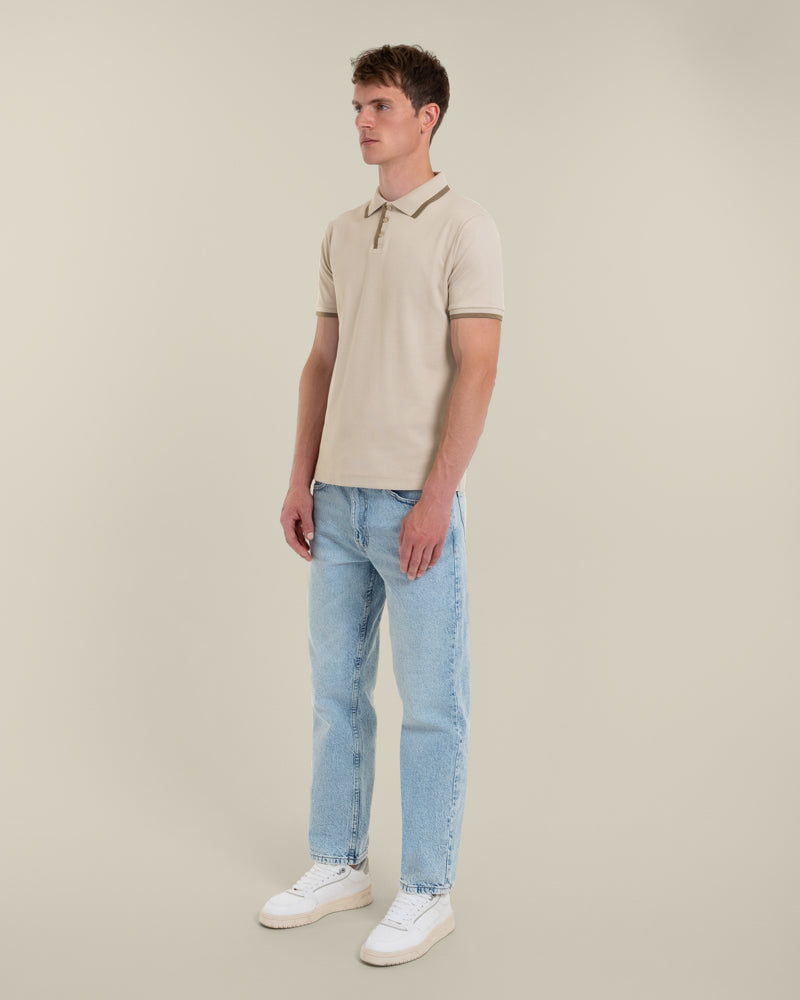 Broder - Rib Polo Shirt With Tonal Tipping