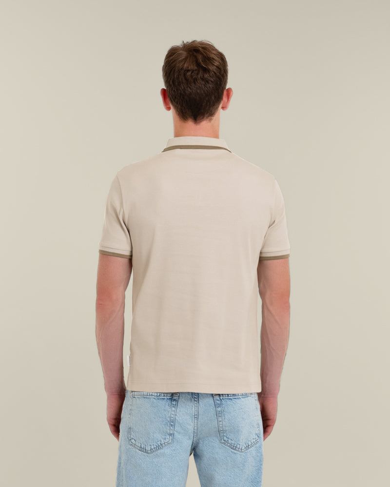 Broder - Rib Polo Shirt With Tonal Tipping