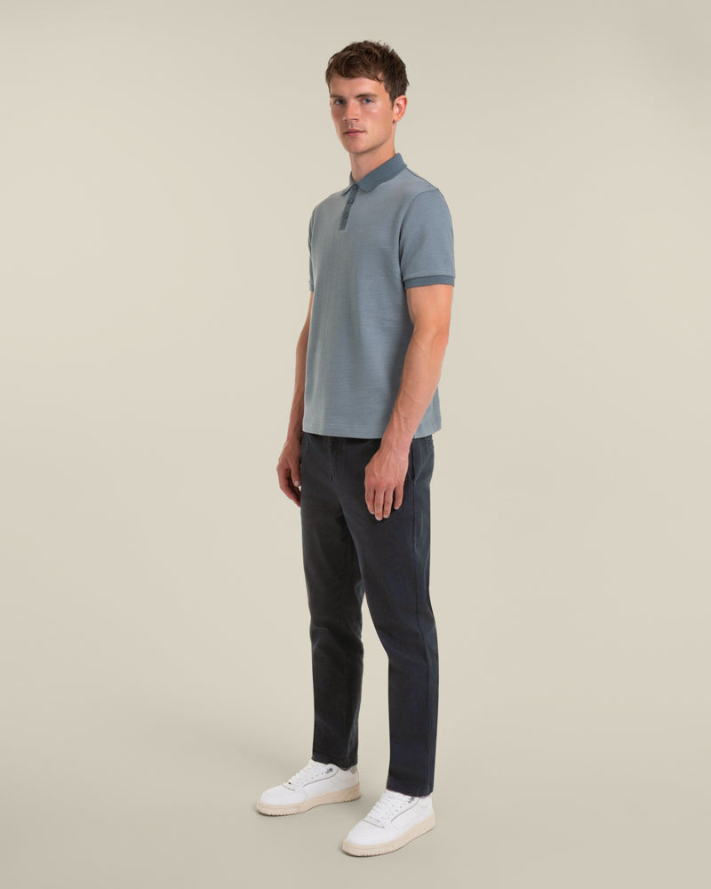 Jarell - Two Tone Jacquard Polo Shirt