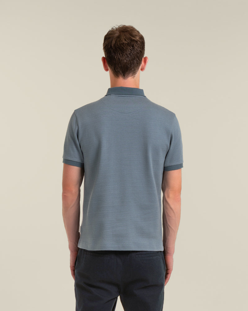 Jarell - Two Tone Jacquard Polo Shirt