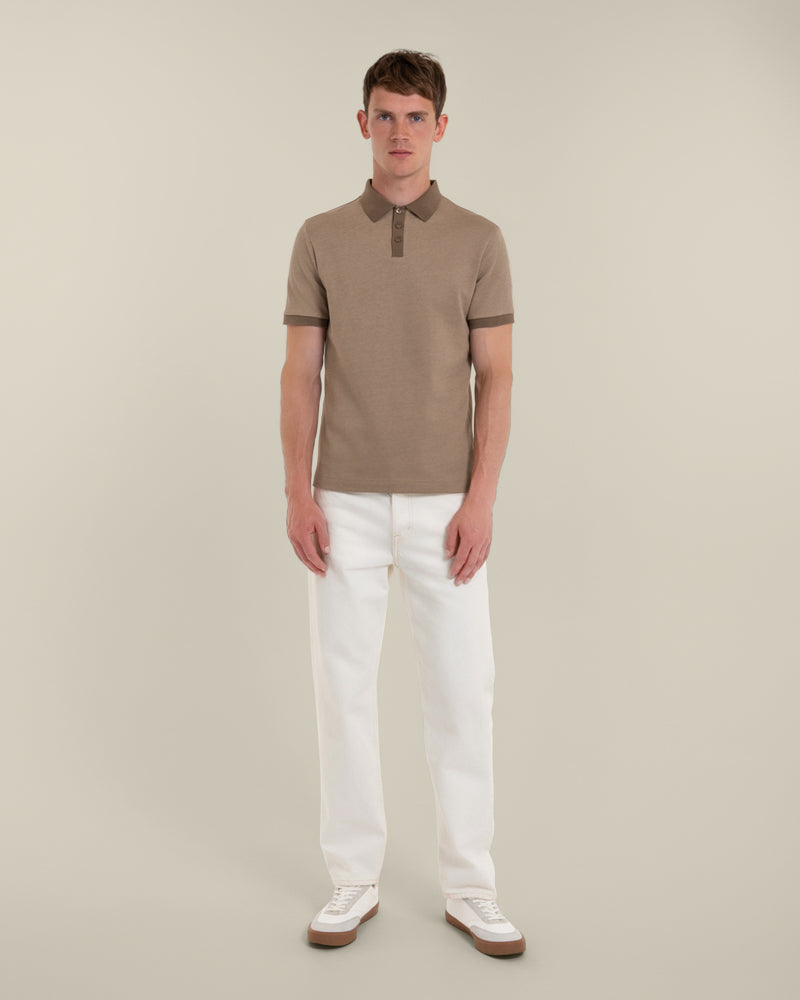 Jarell - Two Tone Jacquard Polo Shirt