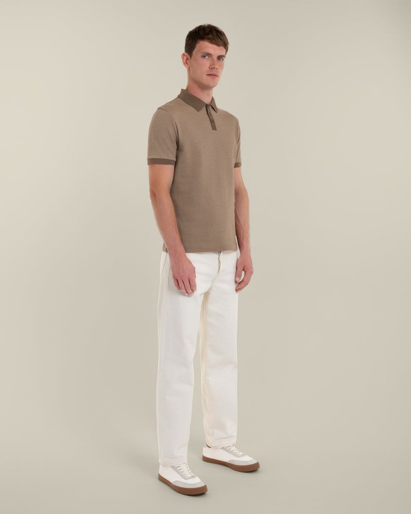 Jarell - Two Tone Jacquard Polo Shirt