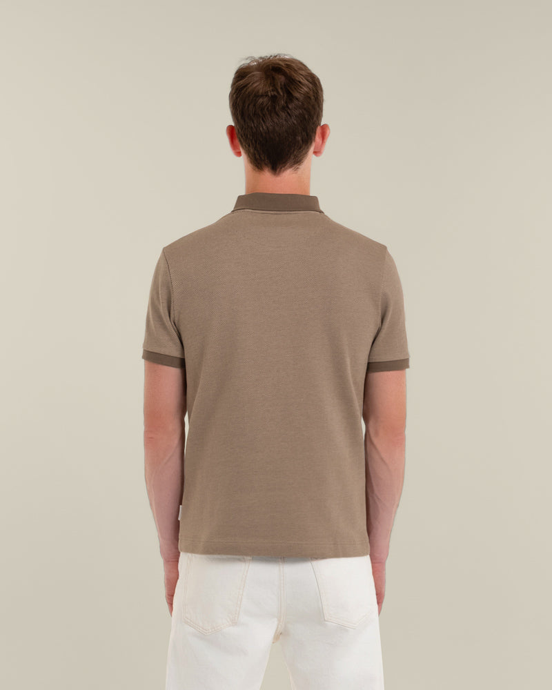 Jarell - Two Tone Jacquard Polo Shirt