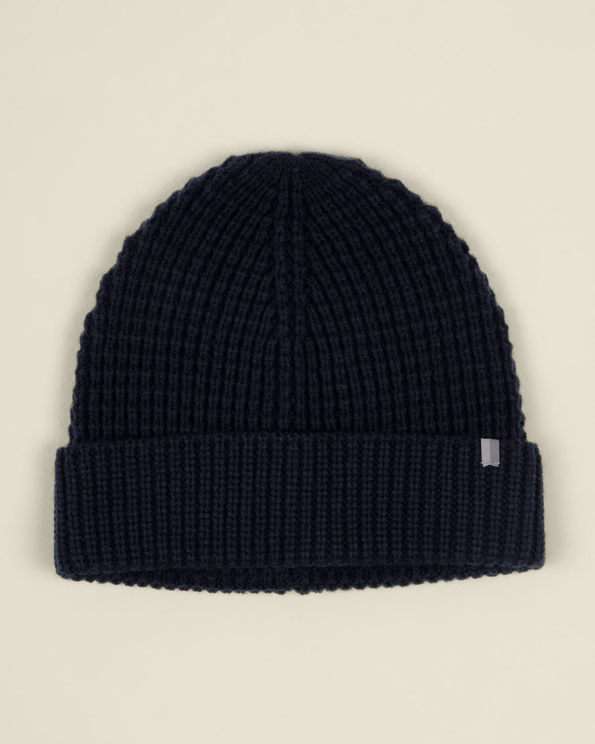 Haldan – Navy Waffle Knit Beanie &amp; Scarf Box