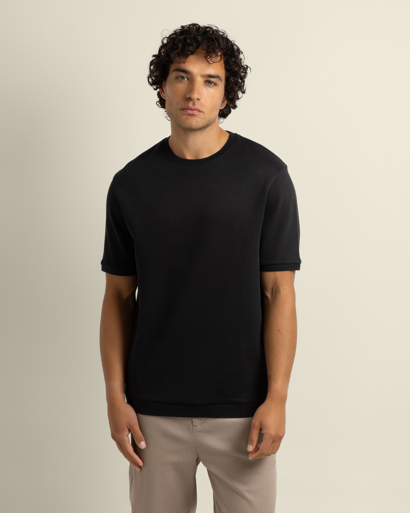 Gaia - Ribbed Knit Heavy T-Shirt