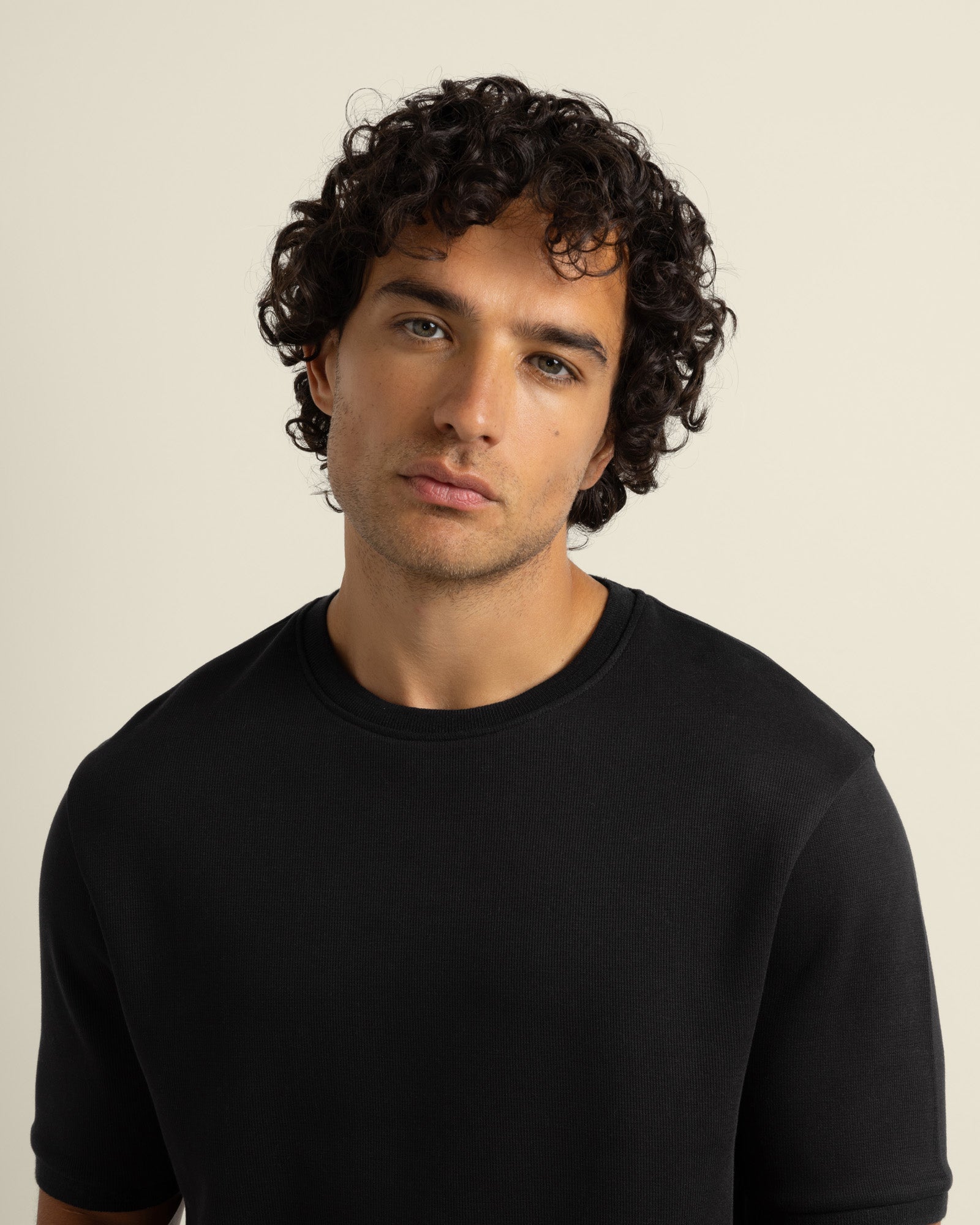 Gaia - Ribbed Knit Heavy T-Shirt