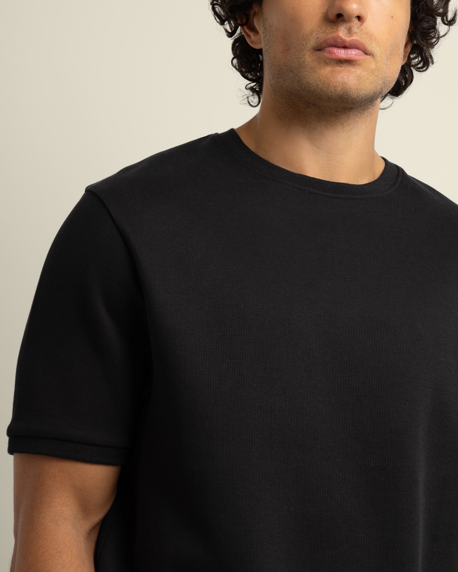 Gaia - Ribbed Knit Heavy T-Shirt