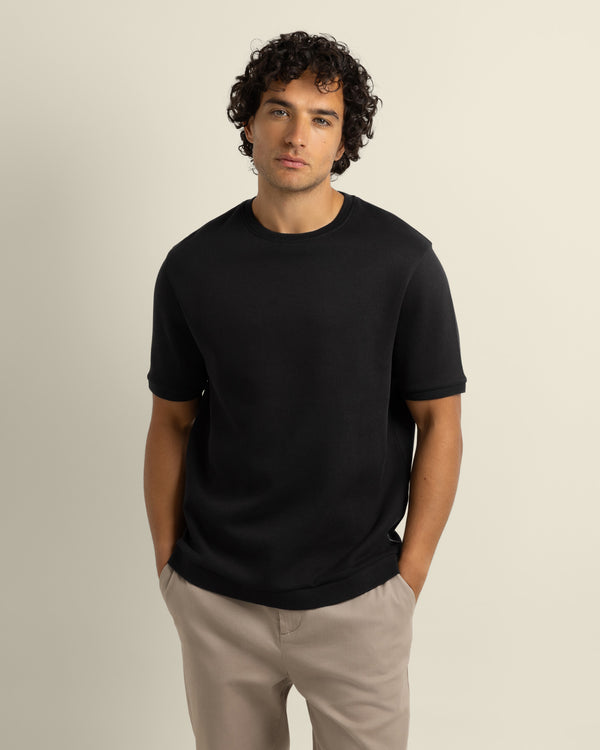 Gaia - Ribbed Knit Heavy T-Shirt