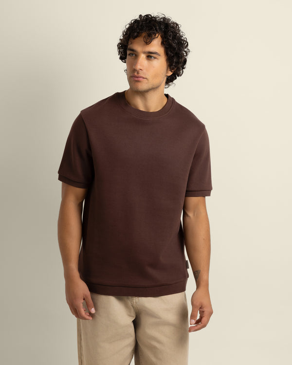 Gaia - Ribbed Knit Heavy T-Shirt